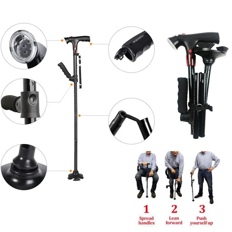 Collapsible Telescopic Folding Cane - Always Weekly Wellness